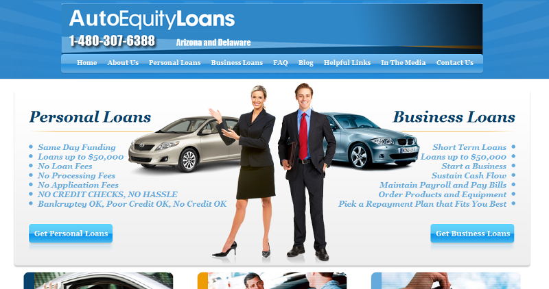 Featured 
Website for May: Auto Equity Loans