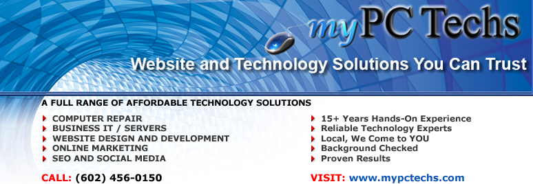 my PC Techs - Fast, Affordable, Experienced 
Business Technology Solutions