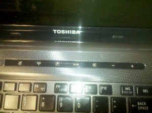 The volume buttons and system controls