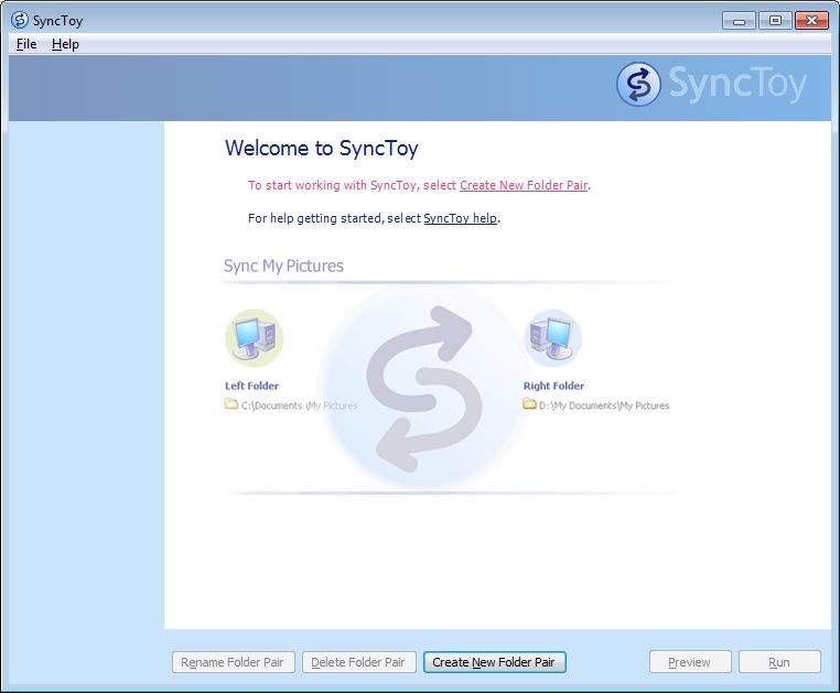 1-Welcome to SyncToy